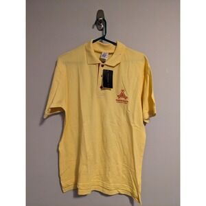 Montecristo Cuban Cigar Branded Yellow Polo Shirt Mens M